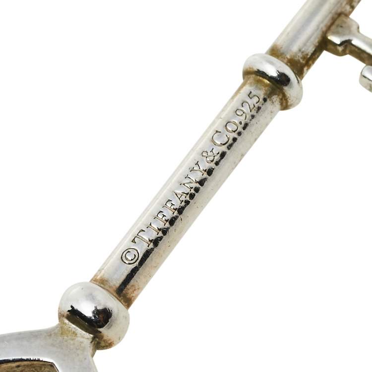 Pre Owned Tiffany & Co. Heart Key Sterling Silver Pendant