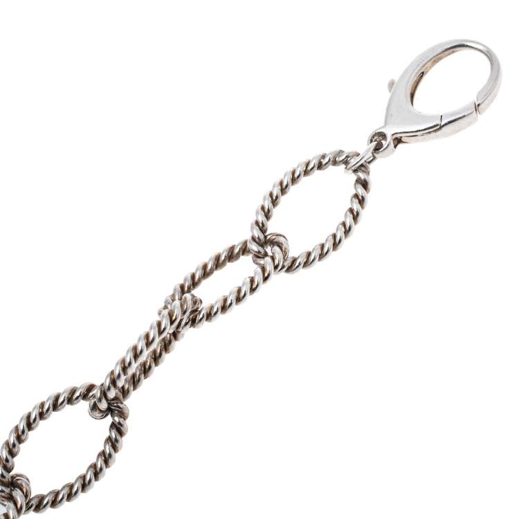 Pre Owned Tiffany & Co. Oval Twist Sterling Silver Link Bracelet