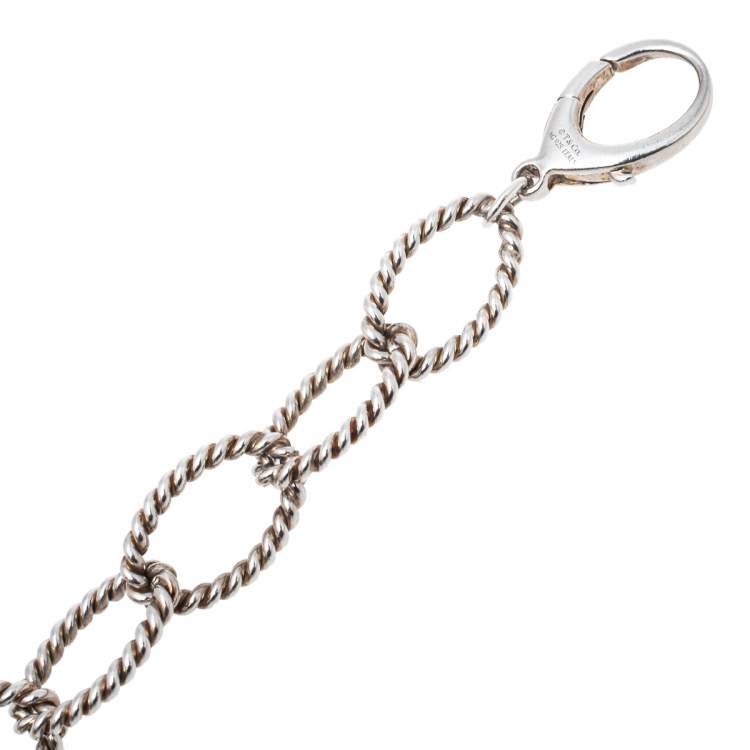 Pre Owned Tiffany & Co. Oval Twist Sterling Silver Link Bracelet