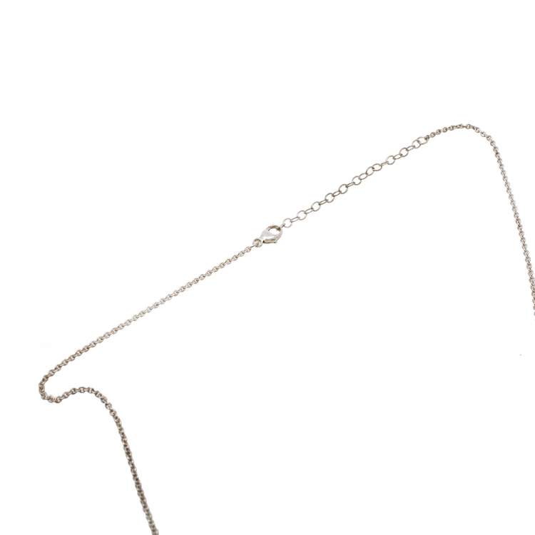 Pre Owned Tiffany & Co. Oval Key Sterling Silver Pendant Necklace