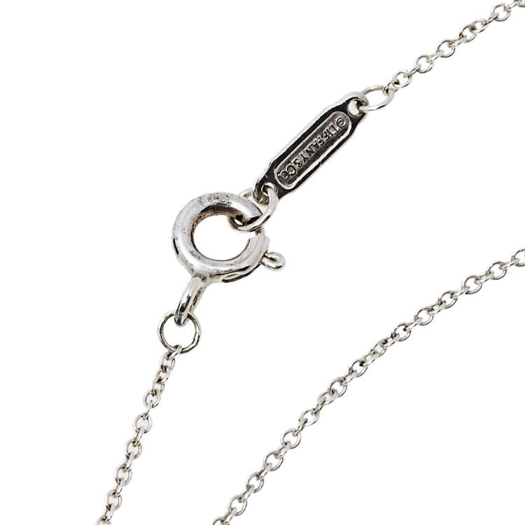 Pre Owned Tiffany & Co. Return To Tiffany Heart Tag Sterling Silver Pendant Necklace