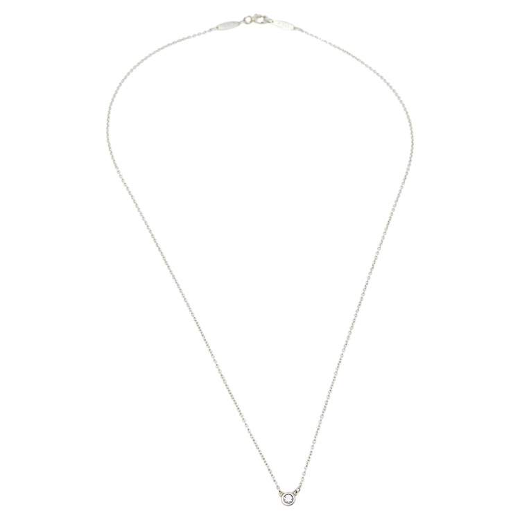 Elsa Peretti Diamonds by The Yard Necklace in Sterling Silver