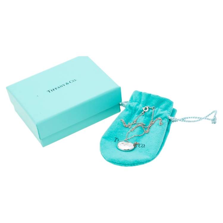 Pre Owned Tiffany & Co. Elsa Peretti Bean Sterling Silver Pendant Necklace