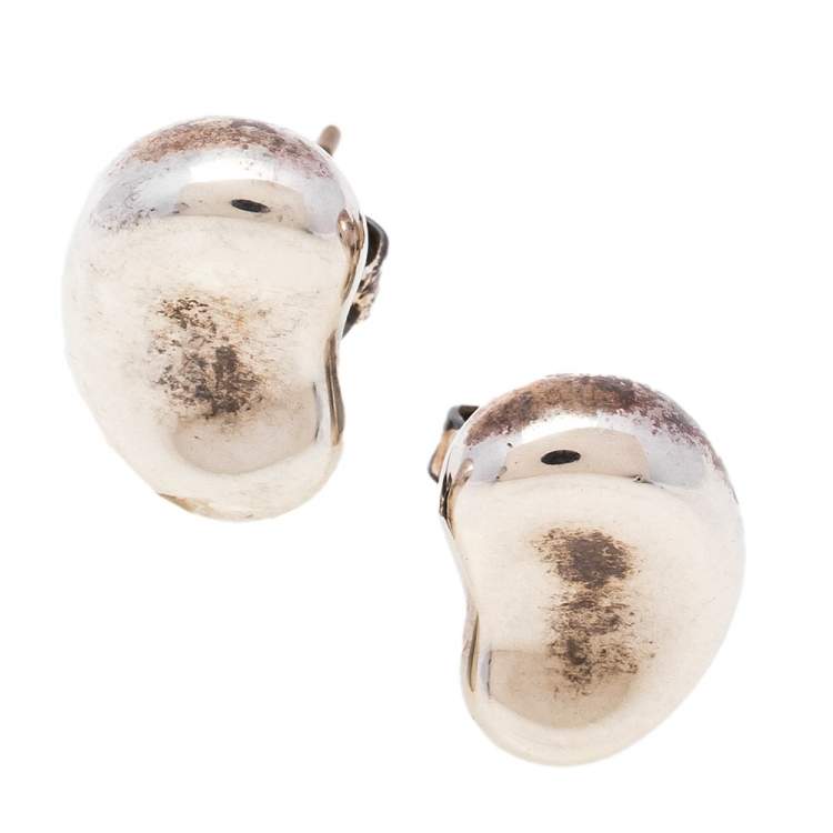 مملوكة مسبقًا Tiffany & Co. Elsa Peretti Sterling Silver Bean Stud Earring 