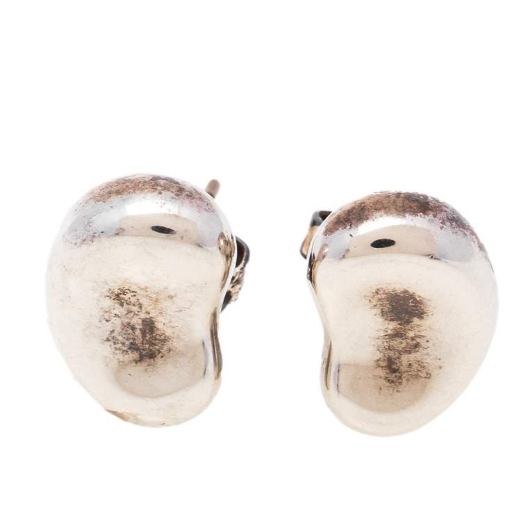 مملوكة مسبقًا Tiffany & Co. Elsa Peretti Sterling Silver Bean Stud Earring 
