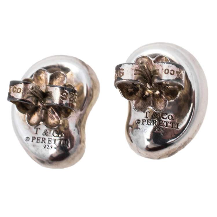 مملوكة مسبقًا Tiffany & Co. Elsa Peretti Sterling Silver Bean Stud Earring 