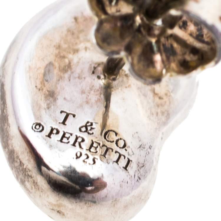 مملوكة مسبقًا Tiffany & Co. Elsa Peretti Sterling Silver Bean Stud Earring 