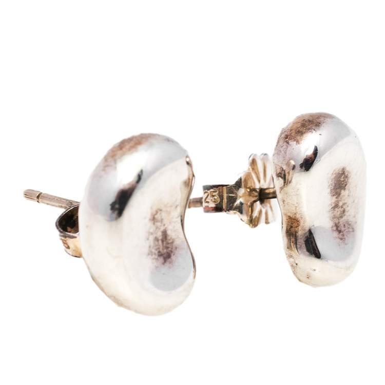 مملوكة مسبقًا Tiffany & Co. Elsa Peretti Sterling Silver Bean Stud Earring 