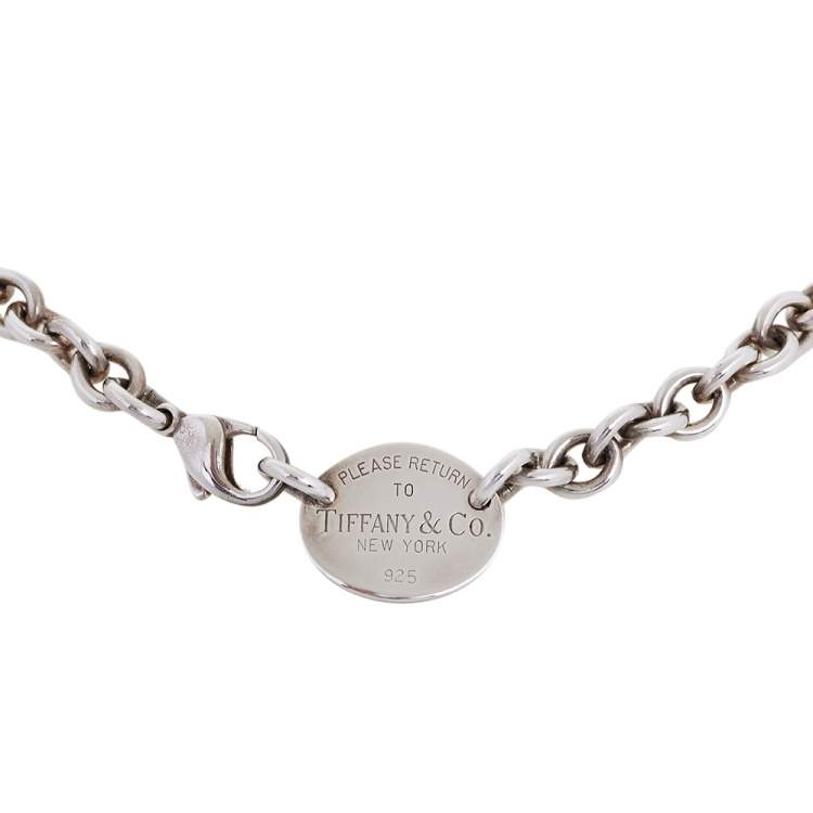 Tiffany Co. Return to Tiffany Oval Tag Choker Necklace Tiffany & Co. | TLC
