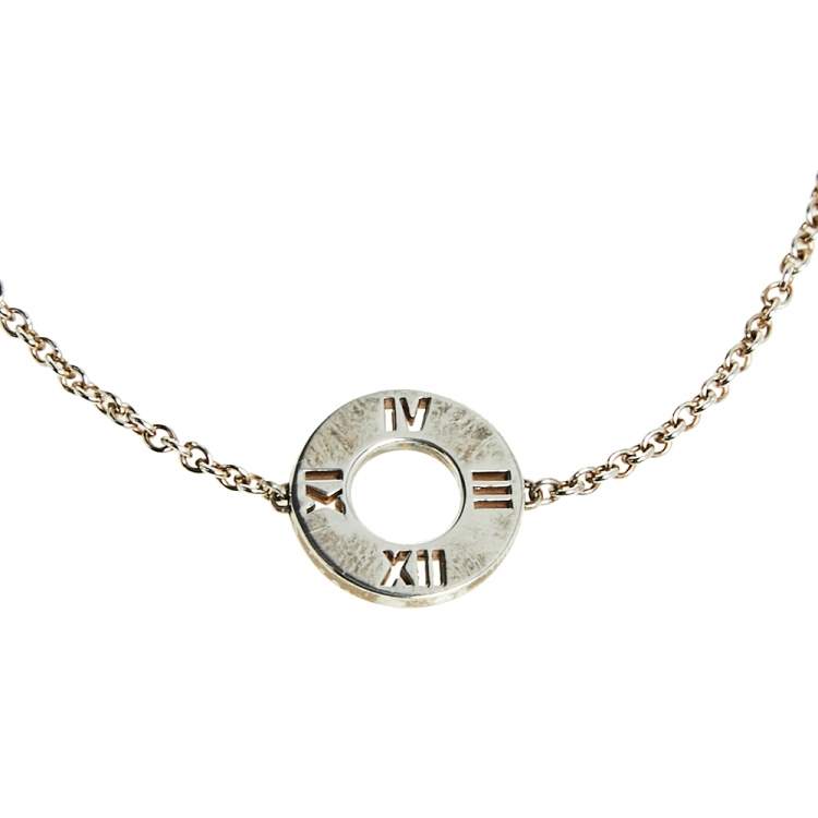 Pre Owned Tiffany & Co. Atlas Pierced Sterling Silver Bracelet 