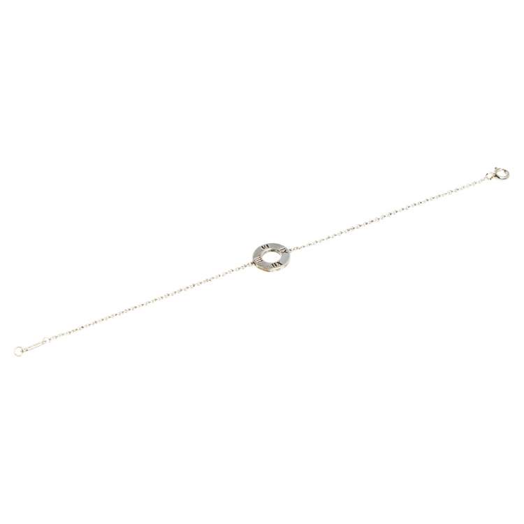 Pre Owned Tiffany & Co. Atlas Pierced Sterling Silver Bracelet 