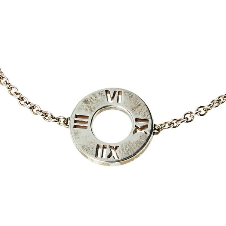 Pre Owned Tiffany & Co. Atlas Pierced Sterling Silver Bracelet 