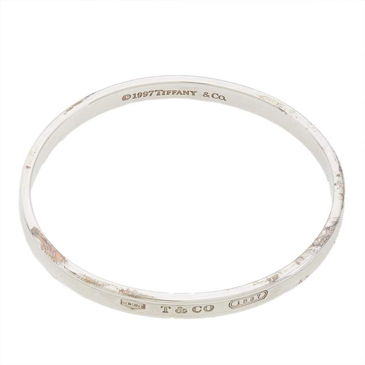 Pre Owned Tiffany & Co. 1837 Silver Bangle Bracelet