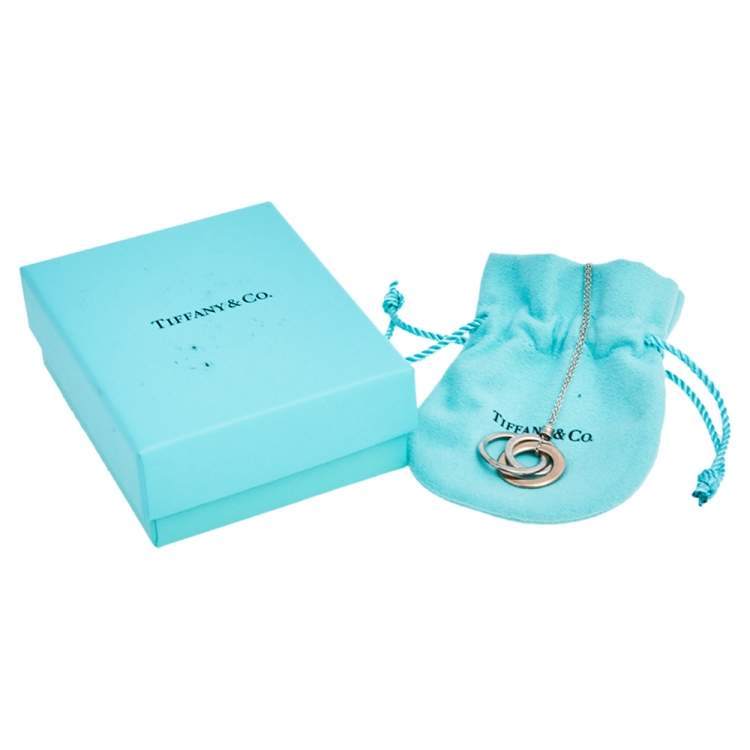 مملوكة مسبقًا Tiffany & Co. Tiffany 1837 Interlocking Circles Rubedo and Silver Pendant Necklace