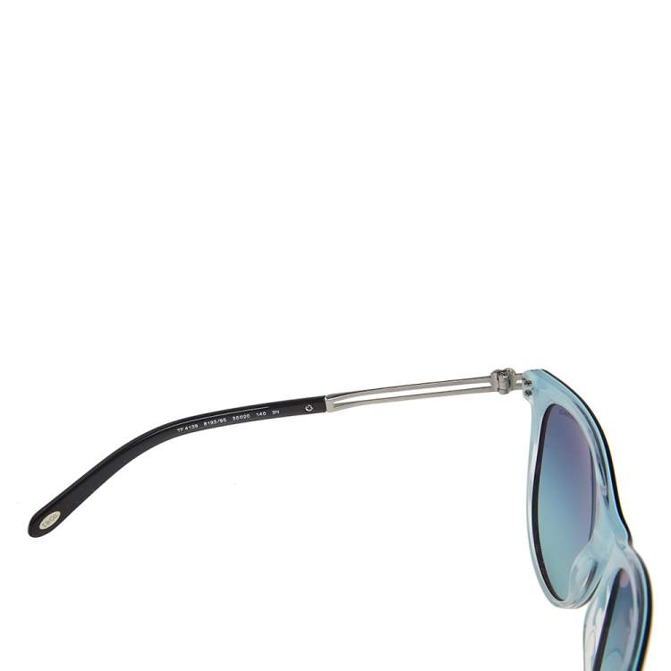 Pre Owned Tiffany & Co. Black / Blue Gradient TF4139 Cat Eye Sunglasses