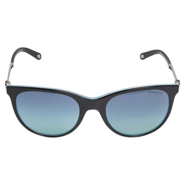 Pre Owned Tiffany & Co. Black / Blue Gradient TF4139 Cat Eye Sunglasses