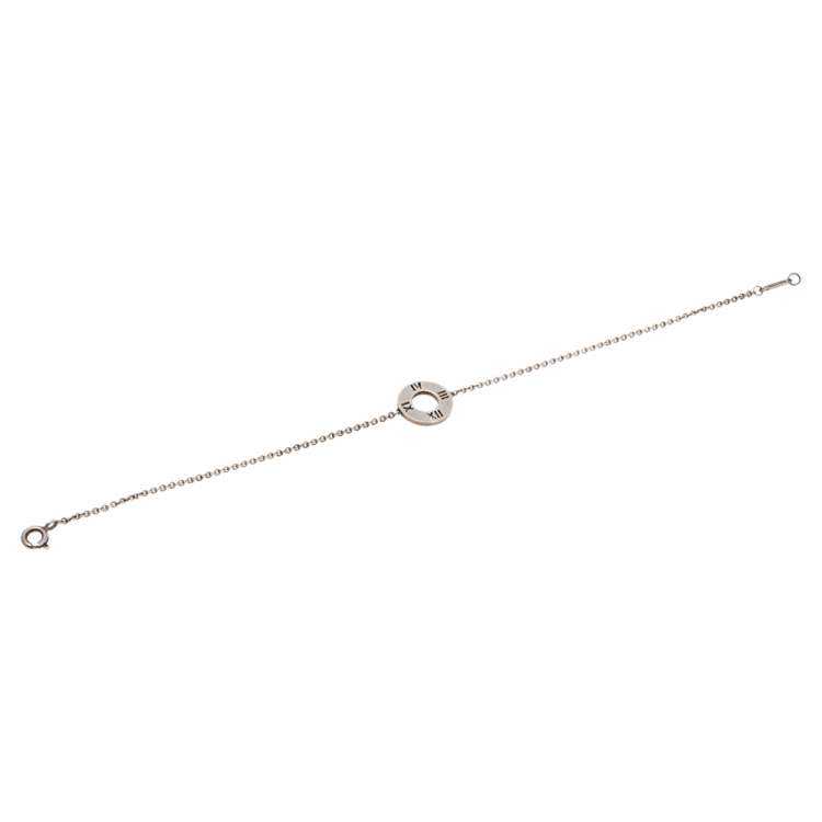 Pre Owned Tiffany & Co. Atlas Pierced Silver Bracelet