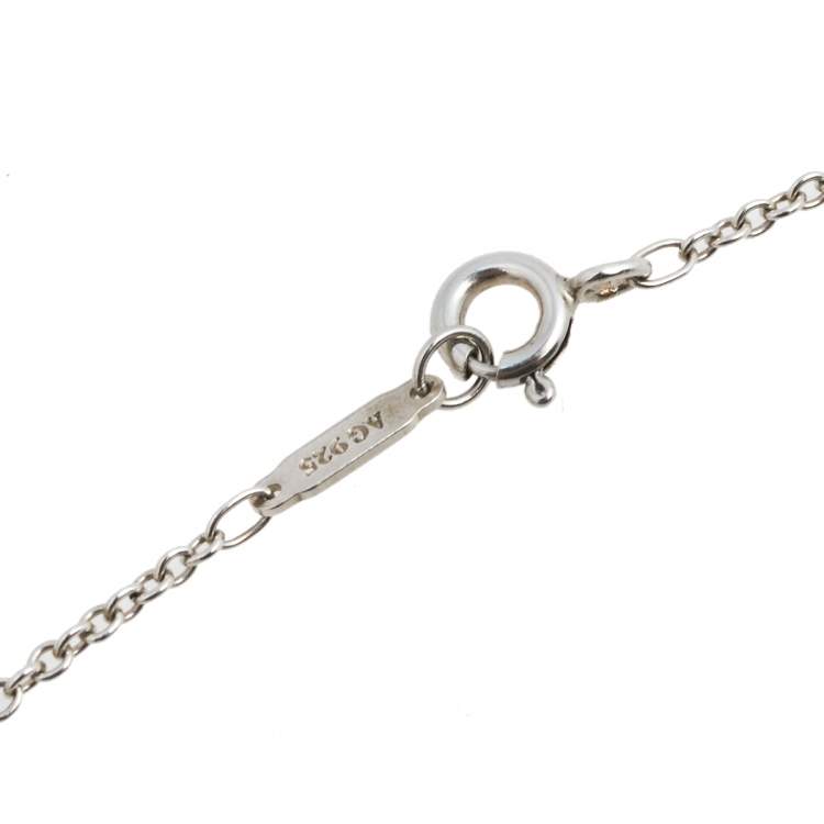 Pre Owned Tiffany & Co. Sterling Silver Knot Key Pendant Necklace