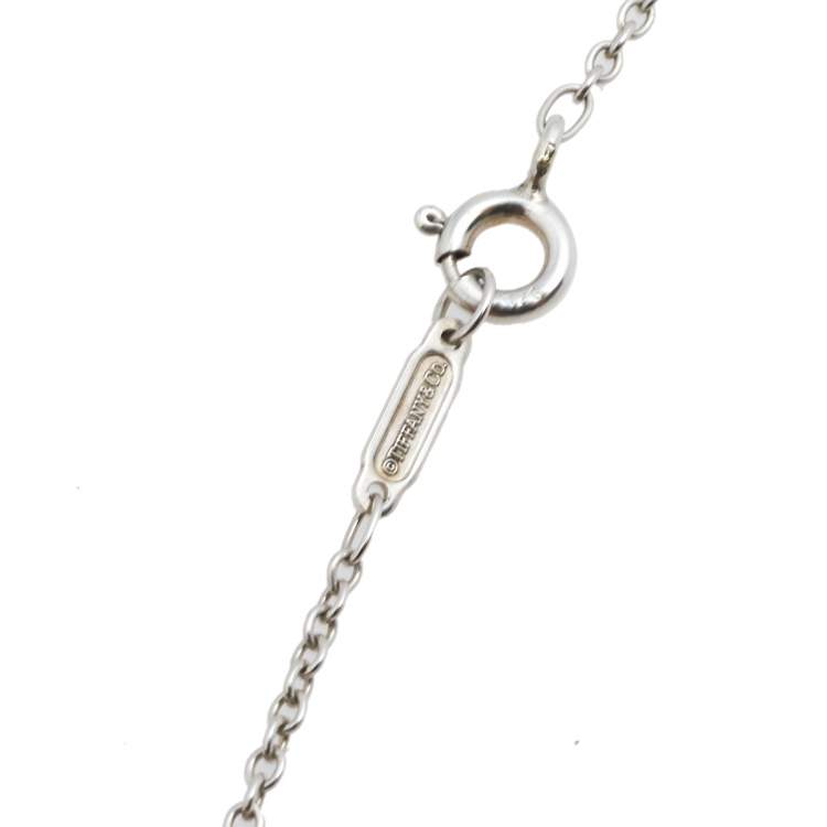 Pre Owned Tiffany & Co. Sterling Silver Knot Key Pendant Necklace