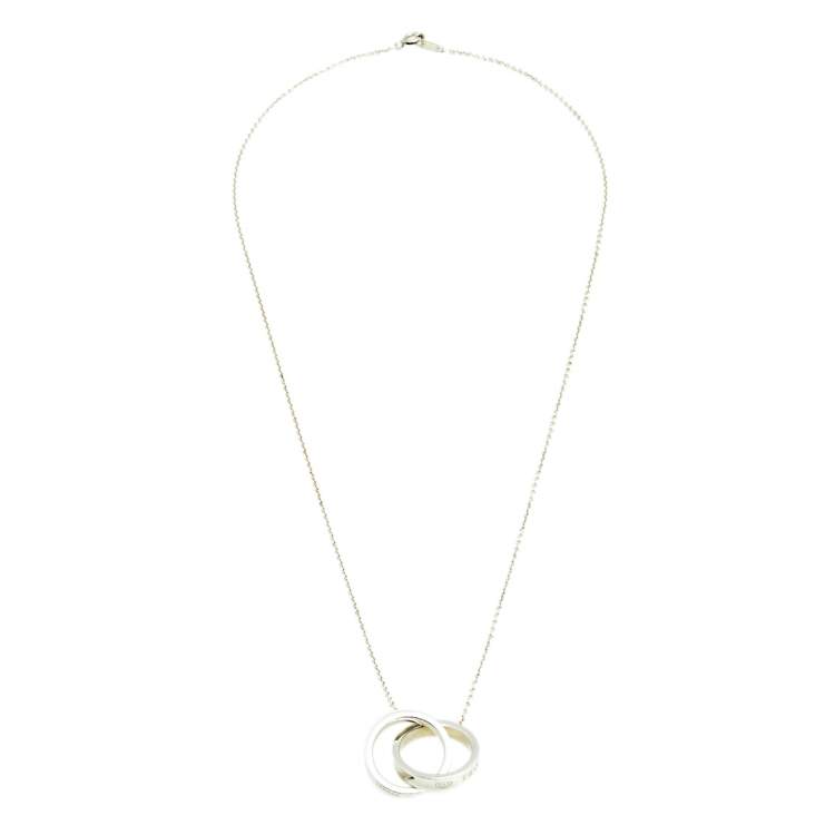 مملوكة مسبقًا Tiffany & Co. 1837 Sterling Silver Interlocking Circles Pendant Necklace