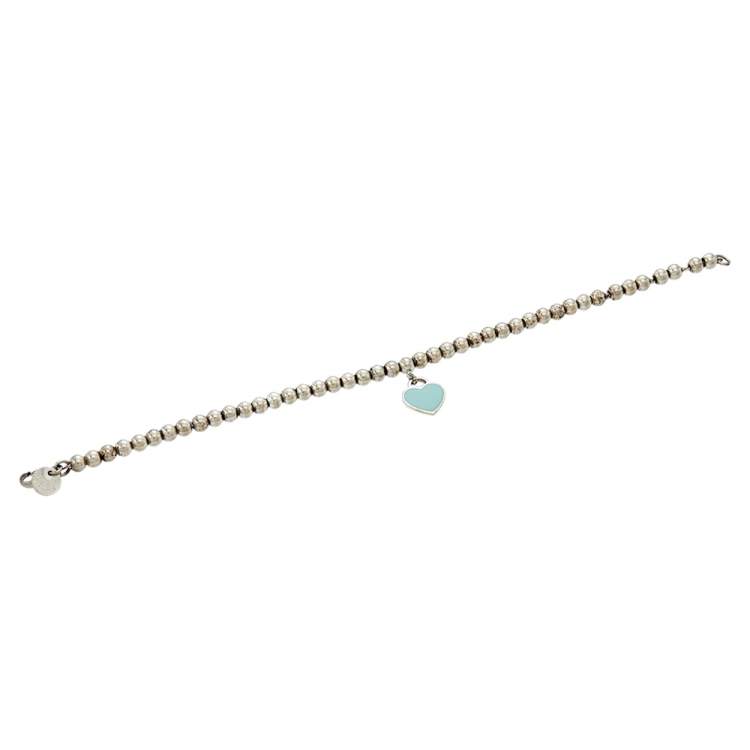 Return to Tiffany™ Tiffany Blue Heart Tag Bead Bracelet in Silver