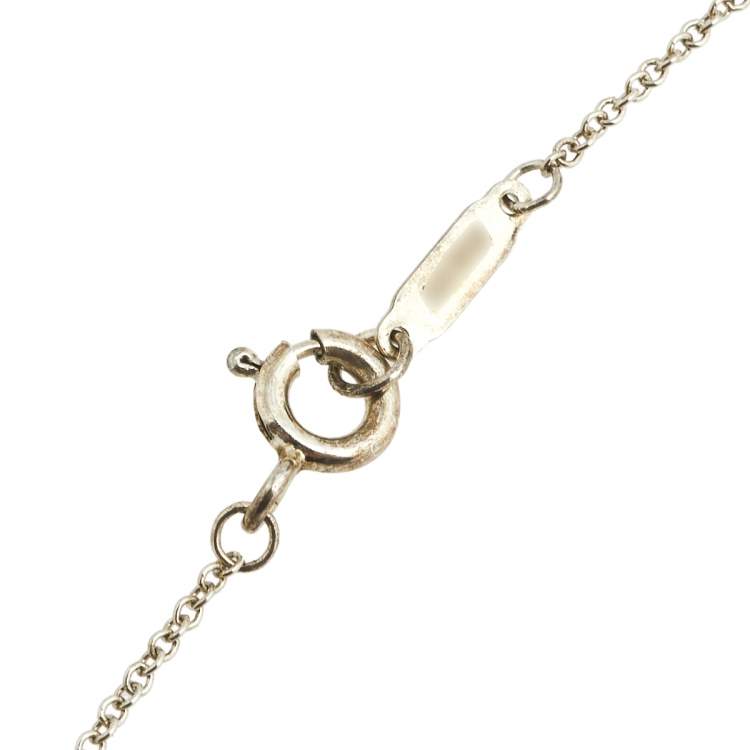 Pre Owned Tiffany & Co. Return to Tiffany Mini Double Heart Tag Pendant Necklace