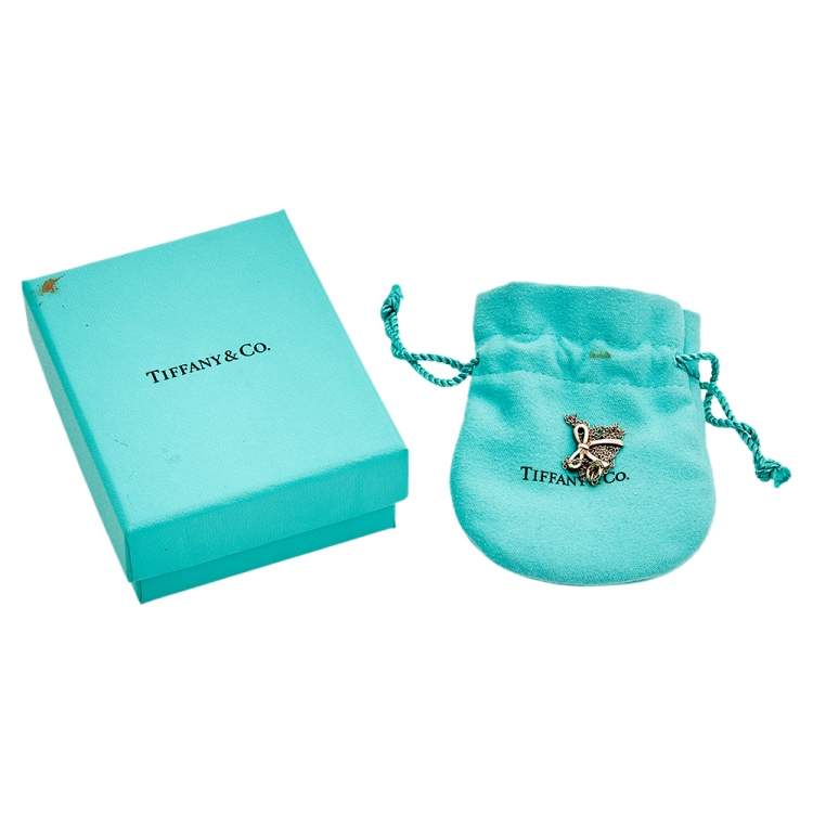 Pre Owned Tiffany & Co. Sterling Silver Bow Pendant Necklace