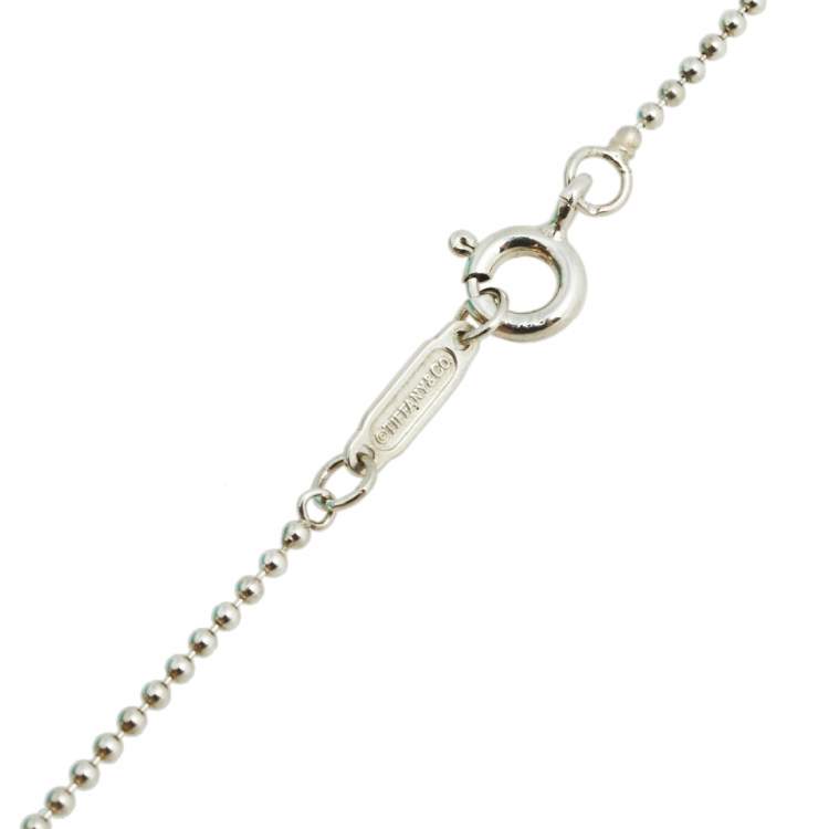 Pre Owned Tiffany & Co. Sterling Silver Atlas Key Pendant Necklace
