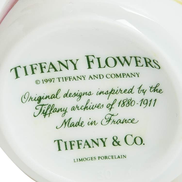 Pre Owned Tiffany & Co. Porcelain Tiffany Flowers Trinket Box