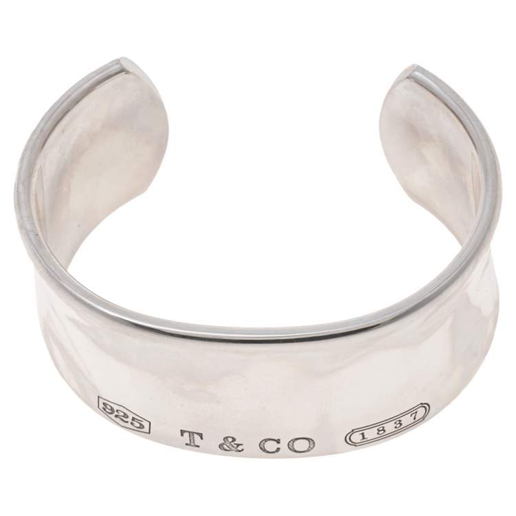 Pre Owned Tiffany & Co. 1837 Silver Wide Cuff Bracelet