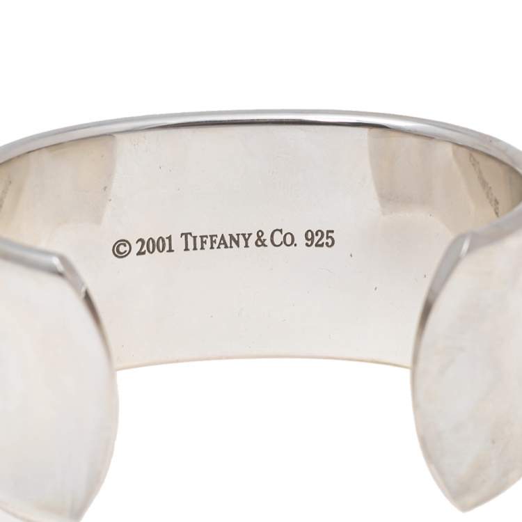 Pre Owned Tiffany & Co. 1837 Silver Wide Cuff Bracelet