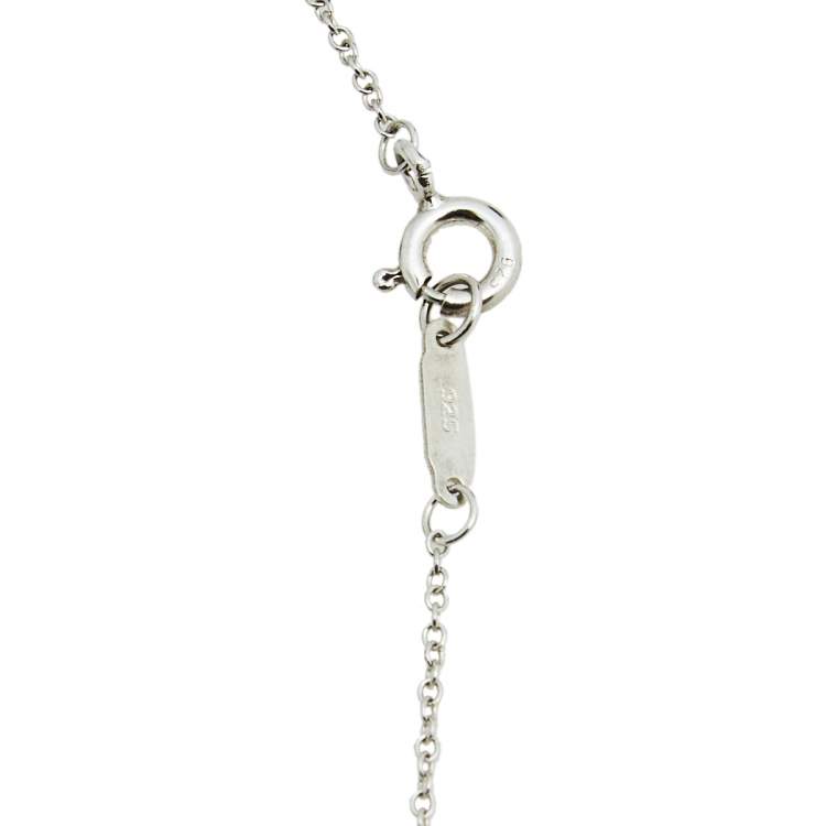 Pre Owned Tiffany & Co. Sterling Silver Vertical Bar Pendant Necklace