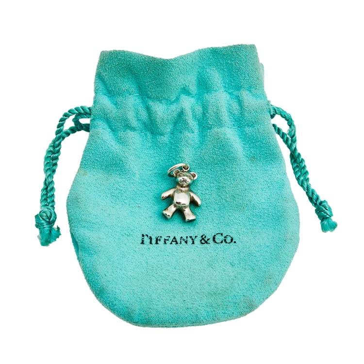 Pre Owned Tiffany & Co. Silver Teddy Bear Pendant