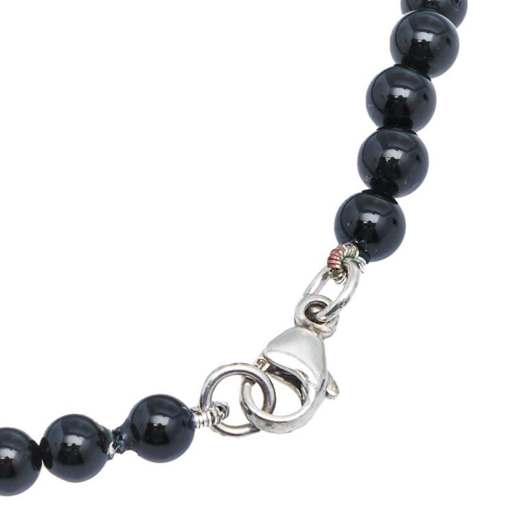 Pre Owned Tiffany & Co. Return to Tiffany & Co. Onyx and Silver Bracelet 