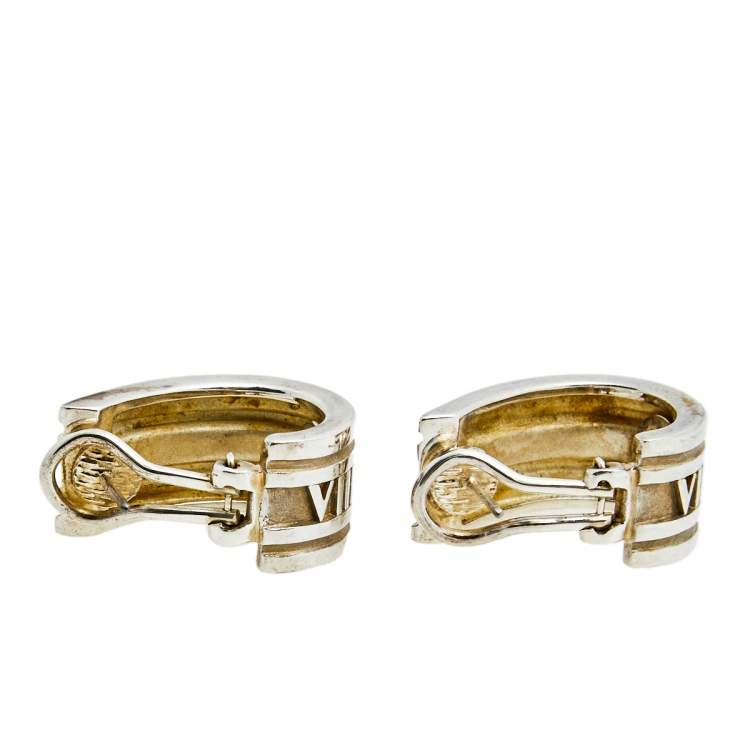 Pre Owned Tiffany & Co. Atlas Silver Hoop Earrings