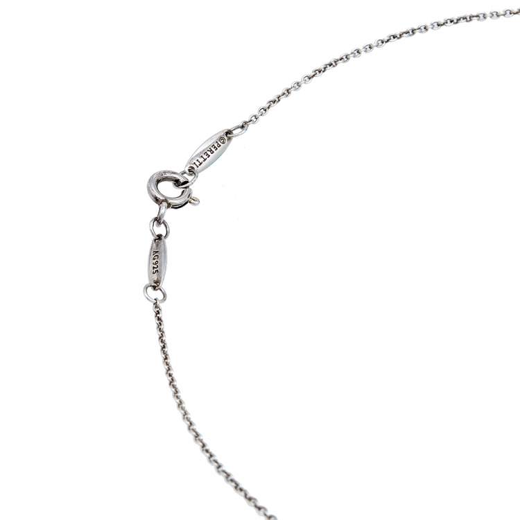 Pre Owned Tiffany & Co. Elsa Peretti Diamonds by Yard Silver Diamond Chain Necklace