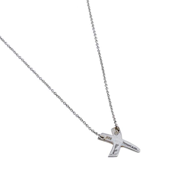 مملوكة مسبقًا Tiffany & Co. Paloma Picasso Letter X Silver Chain Necklace