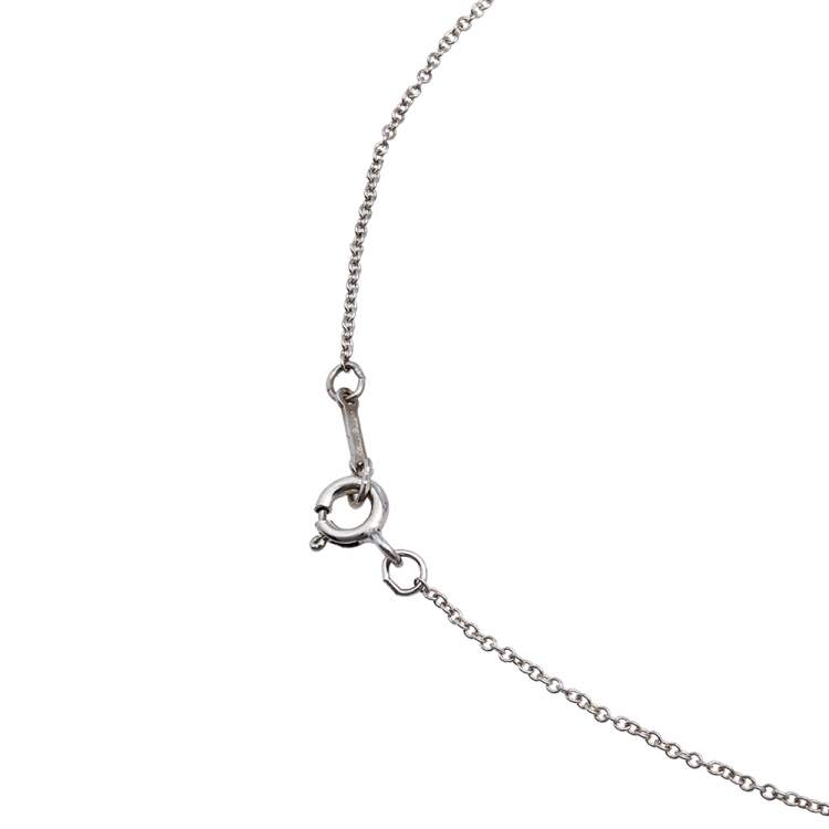 Pre Owned Tiffany & Co. Elsa Peretti Cross Silver Pendant Necklace.