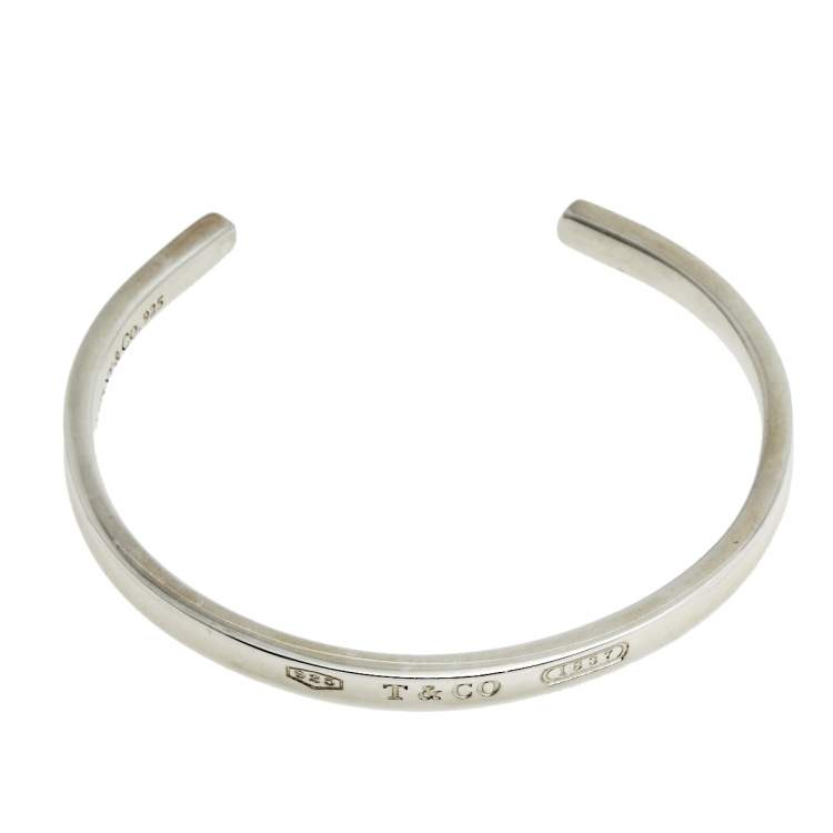 Pre Owned Tiffany & Co. Tiffany 1837 Silver Open Cuff Bracelet