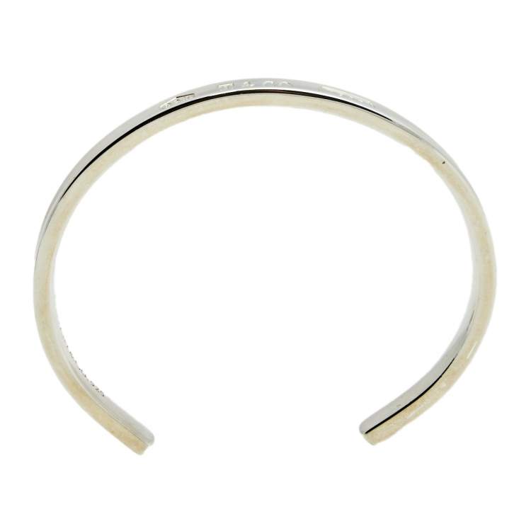Pre Owned Tiffany & Co. Tiffany 1837 Silver Open Cuff Bracelet