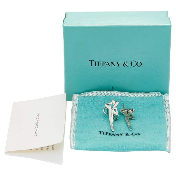 Pre Owned Tiffany & Co. Paloma Picasso Shooting Star Sterling Silver Earrings