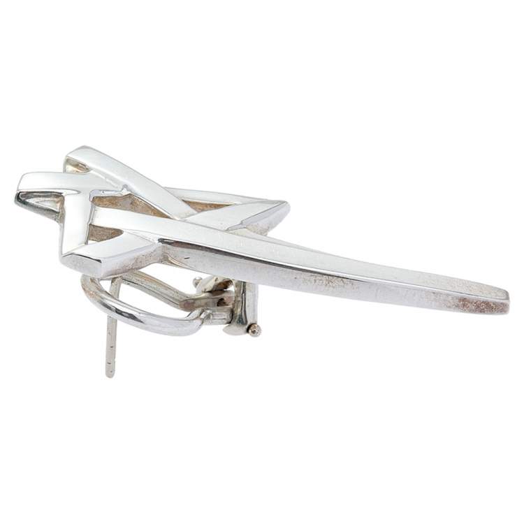 Pre Owned Tiffany & Co. Paloma Picasso Shooting Star Sterling Silver Earrings