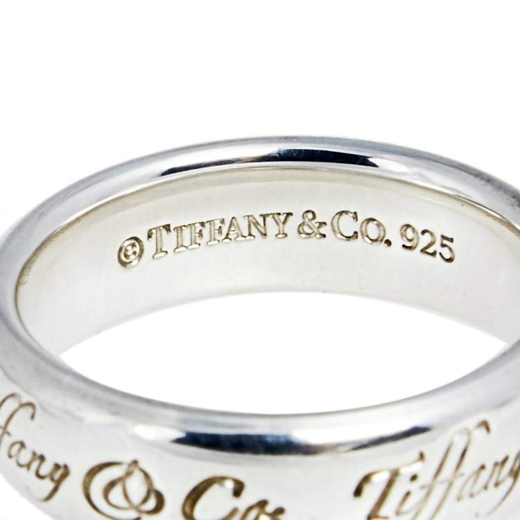 Pre Owned Tiffany & Co. Elsa Peretti Sterling Silver Band Ring Size 54.5