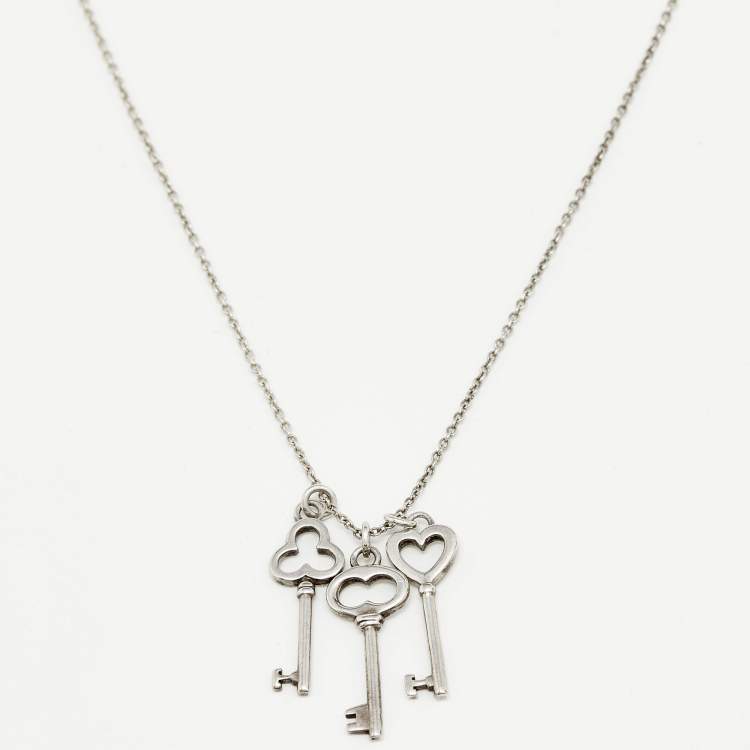 Tiffany & Co. Tiffany Keys Silver Three Key Pendant Necklace