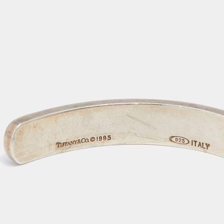 Pre Owned Tiffany & Co. Vintage Atlas Silver 925 Open Cuff Bracelet