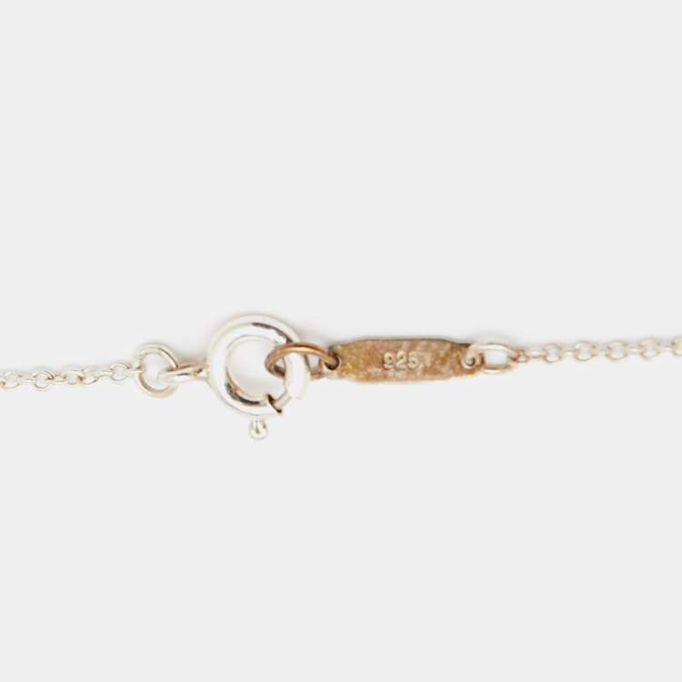 Pre Owned Tiffany & Co. Return To Tiffany Heart Tag with Key Silver Pendant Necklace