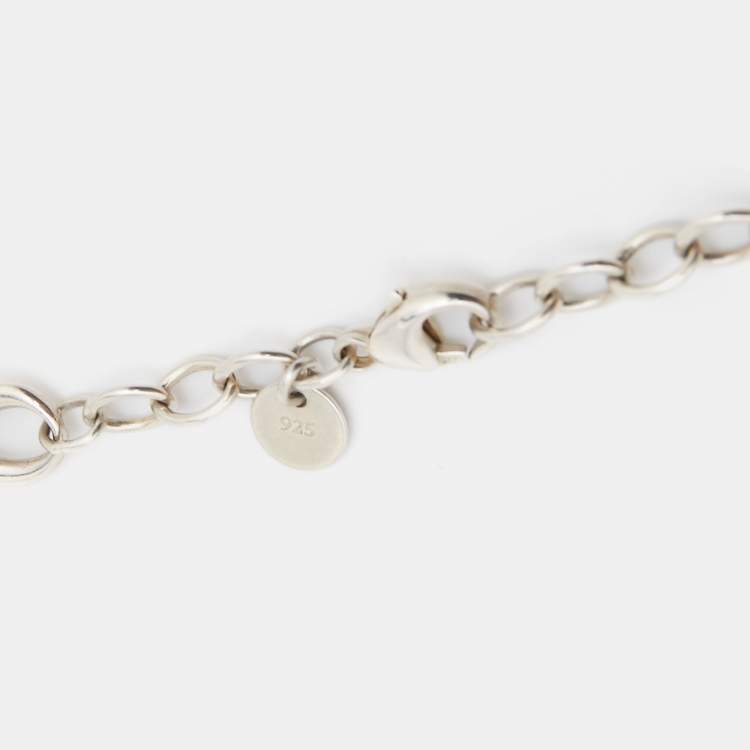Pre Owned Tiffany & Co. Infinity Silver Chain Link Long Station Necklace