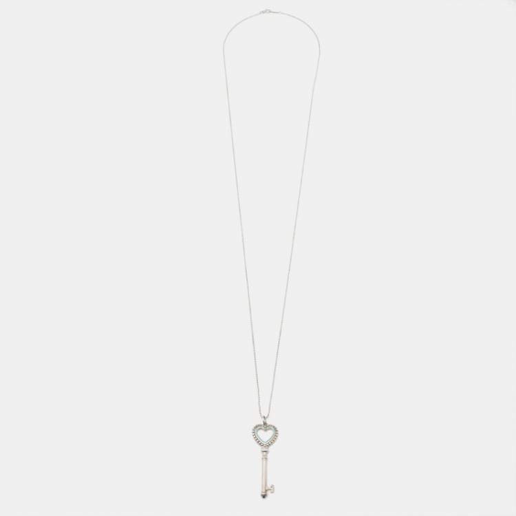 Tiffany Keys Heart Key Pendant in Silver