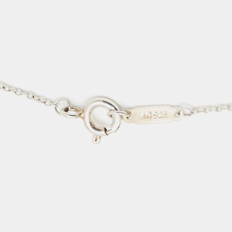 Pre Owned Tiffany & Co. 1837 Circle Sterling Silver Pendant Necklace