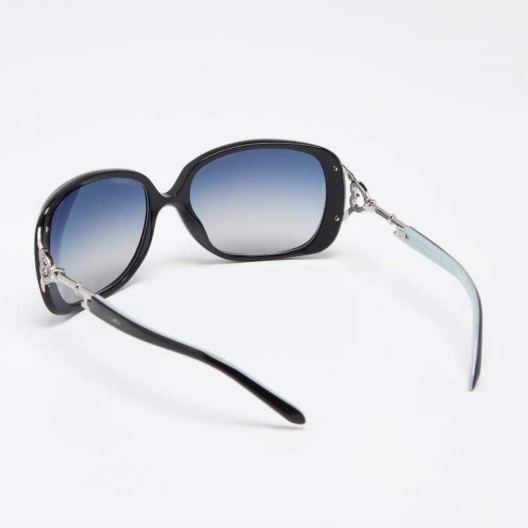 Pre Owned Tiffany & Co. Blue TF4055 Key Heart Rectangle Gradient Sunglasses